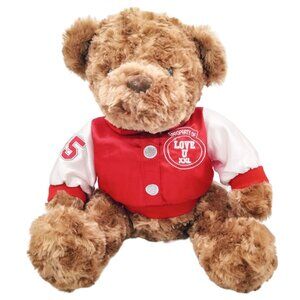 Love U XXL Dan Dee Bear Teddy Brown Plush Varsity Jacket Valentines Gift 15"